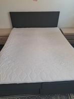 Boxspring bed 160x200 cm, Zwart, Tweepersoons, Ophalen of Verzenden, Zo goed als nieuw