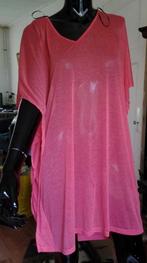 Tuniek Blouse Breed Dorzichtig Maat L  Roze Fuchsia, Gedragen, Maat 42/44 (L), Ophalen of Verzenden, Roze