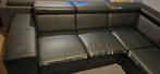 Zwarte Hoekbank lederlook)(Opknapper), Ophalen, Gebruikt, Vierpersoons of meer, Leer
