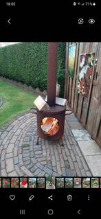 Mooie Dikke Metalen Kachel / Vuurton, Tuin en Terras, Ophalen of Verzenden, Gebruikt, Vuurton