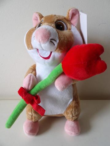 nieuw met kaartje AH knuffel hamster met bloem 5300598 beschikbaar voor biedingen