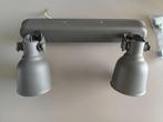 Ikea Hektar plafondrail, 2 spots, Huis en Inrichting, Lampen | Spots, Ophalen of Verzenden, Zo goed als nieuw, Metaal of Aluminium