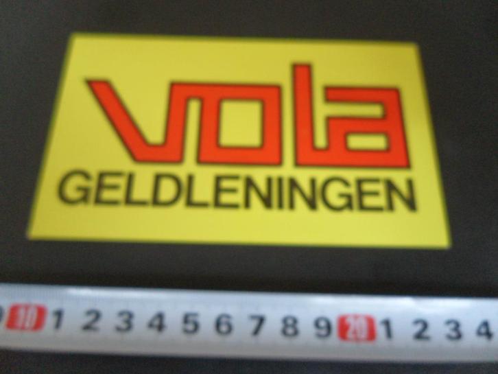 sticker VOLA Geldleningen Groot, Verzamelen, Stickers, Zo goed als nieuw, Bedrijf of Vereniging, Ophalen