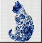 Compleet borduurpakket kat 36x36cm, Verzenden, Nieuw, Handborduren, Borduurpakket