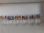 Set van 6 suske en wiske glazen., Glas of Glazen, Ophalen of Verzenden, Overige stijlen, Glas