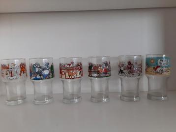 Set van 6 suske en wiske glazen.  beschikbaar voor biedingen