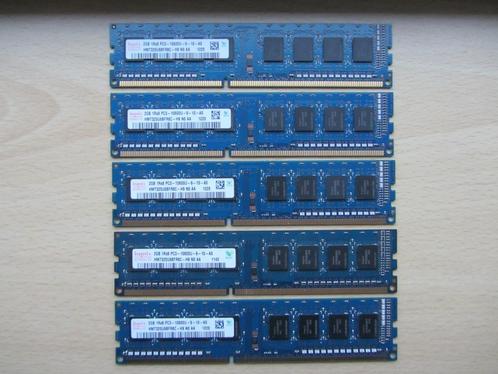 5x Hynix 2GB PC3-10600 DDR3-1333MHz non-ECC Unbuffered CL9 2, Computers en Software, RAM geheugen, Zo goed als nieuw, Desktop