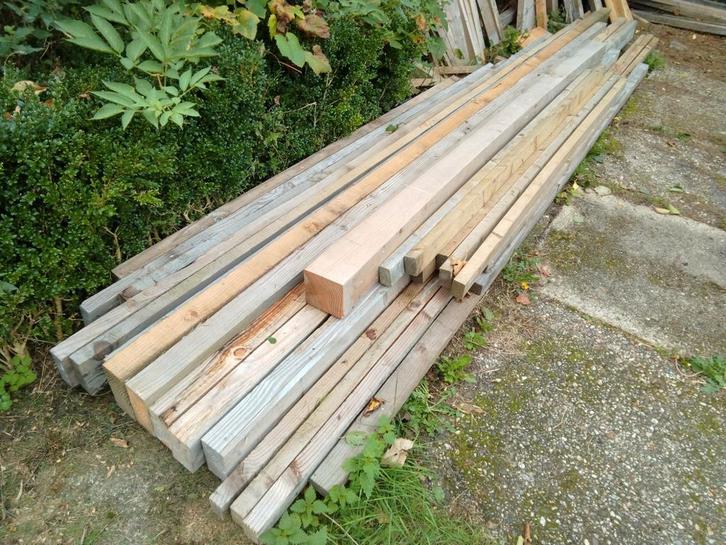 Restpartij Douglas balken / regels  / planken, Tuin en Terras, Palen, Balken en Planken, Gebruikt, Balken, 250 cm of meer, Ophalen