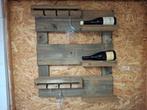 Steigerhouten wijnrek, Huis en Inrichting, Woonaccessoires | Wijnrekken, Ophalen, Gebruikt, Minder dan 5 flessen, 75 cm of meer