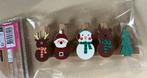 5 houten knijpers rendier kerstman sneeuwpop beer kerstboom, Diversen, Kerst, Ophalen of Verzenden, Zo goed als nieuw