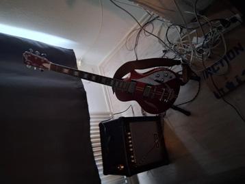 Electrische gitaar hartwood nieuw met versterker beschikbaar voor biedingen