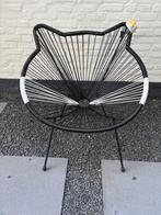 Acapulco Armchair “Cat” – zwart/wit retro design, Huis en Inrichting, Stoelen, Ophalen, Kunststof, Zwart, Nieuw