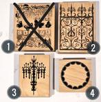 Diverse houten stempels Hek Lamp Cirkel van Hero Arts, Ophalen of Verzenden, Zo goed als nieuw, Houten stempel