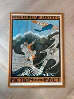 Originele KLM poster in houten lijst achter glas, Verzamelen, Luchtvaart en Vliegtuigspotten, Ophalen of Verzenden, Zo goed als nieuw