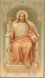 Mooie oude devotieprent van Christus, Ophalen of Verzenden, Zo goed als nieuw, Kaart of Prent, Christendom | Katholiek