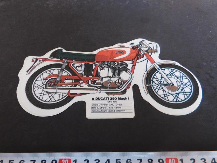 sticker DUCATI 250 Mach 1 1966 Italy, Verzamelen, Stickers, Zo goed als nieuw, Ophalen