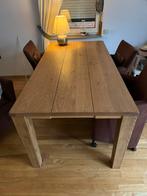Massief robuuste houten eetkamertafel, Huis en Inrichting, Tafels | Eettafels, Ophalen, Eikenhout, 50 tot 100 cm, Zo goed als nieuw