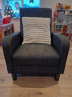 Antraciet zwarte fauteuil, Huis en Inrichting, Ophalen, Gebruikt, 75 tot 100 cm, 50 tot 75 cm