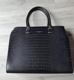 Flora &Co damestas croco zwart, Ophalen of Verzenden, Zo goed als nieuw, Zwart, Handtas