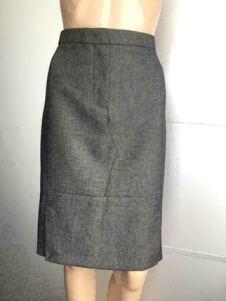 D739 Nieuw SET maat 38=M rok grijs, Kleding | Dames, Rokken, Nieuw, Maat 38/40 (M), Grijs, Knielengte, Ophalen of Verzenden