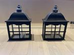 Twee zwarte lantaarns, Ophalen, 50 tot 75 cm, Zwart, Zo goed als nieuw