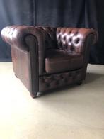 Nette Engelse Chesterfield in rundleder, Huis en Inrichting, Fauteuils, Ophalen, Gebruikt, Chesterfield / Engels / Klassiek, 100 tot 125 cm