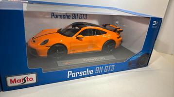 Porsche 911 gt3 oranje maisto 1.18 beschikbaar voor biedingen