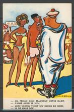 Erotiek Humor Nostalgie Vintage Ansichtkaart f-75a jdu, Ophalen of Verzenden, 1940 tot 1960, Ongelopen, Overige thema's
