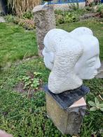 natuurstenen beeld " Maskers", Antiek en Kunst, Kunst | Beelden en Houtsnijwerken, Ophalen