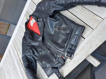 Klassiek leren motorjack, merk Damen, maat 52 beschikbaar voor biedingen