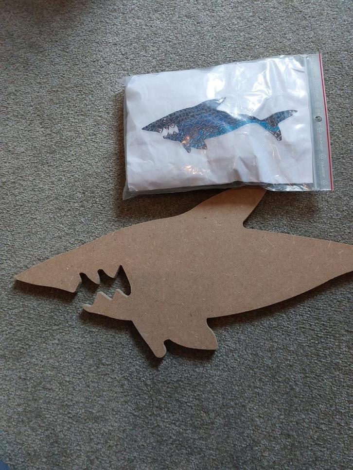 Glinsterende Haai Mozaïek Knutselset, Hobby en Vrije tijd, Knutselen, Nieuw, Knutselwerk, Ophalen of Verzenden