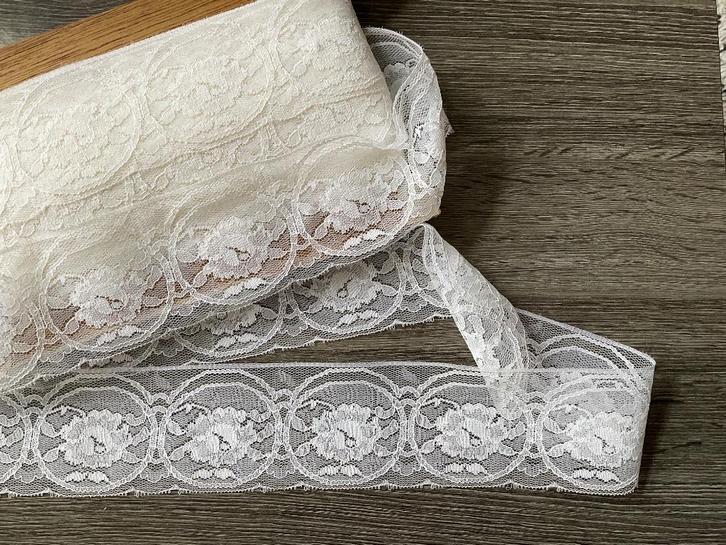 Nr 788) Aanbieding Super mooi katoen kant Wit 10 m € 7,50, Hobby en Vrije tijd, Naaien en Fournituren, Nieuw, Kant, Verzenden