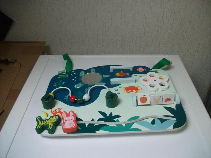Activiteitenbord voor in box, Kinderen en Baby's, Speelgoed | Houten speelgoed, Gebruikt, Ophalen of Verzenden