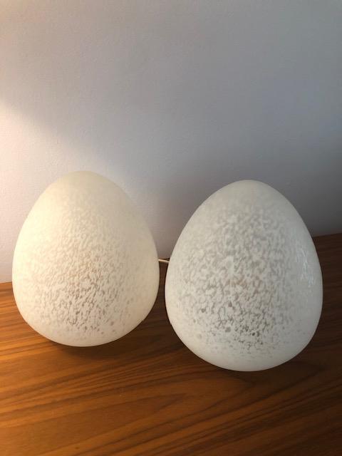 Tafellampen, egg lamp, murano glas, vintage, jr 70/80, Huis en Inrichting, Lampen | Tafellampen, Zo goed als nieuw, Minder dan 50 cm