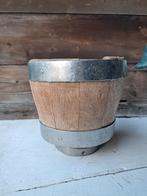 Houten emmer met metalen banden, Antiek en Kunst, Curiosa en Brocante, Ophalen of Verzenden