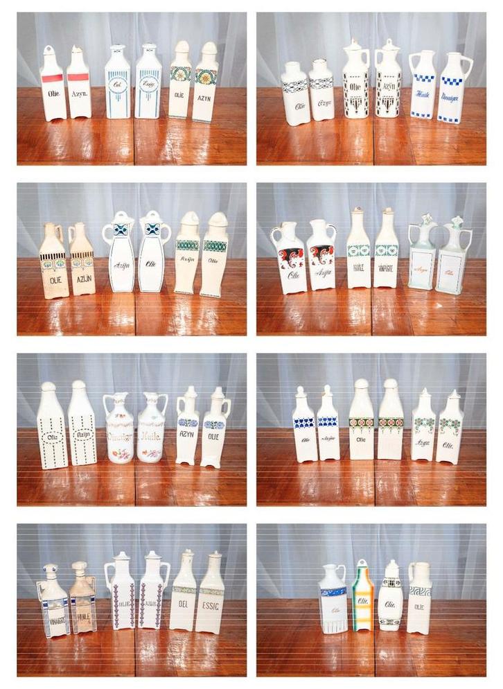 Unieke verzameling  olie- en azijnflessen, Antiek en Kunst, Antiek | Keramiek en Aardewerk, Ophalen