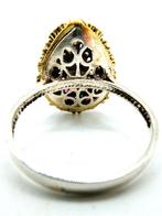 Zilveren Ottomaanse haremring met toermalijn, zirkonia, Info@zilverwebsite.nl, Verzenden, Nieuw, 17 tot 18