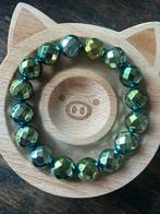 Groene hematiet armband en abalone, Sieraden, Tassen en Uiterlijk, Armbanden, Ophalen of Verzenden, Nieuw, Groen, Overige materialen