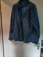 C&A Heren Hemd XXL - Bloemenprint, Blauw, Zo goed als nieuw, Overige halswijdtes, C&A