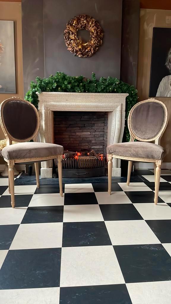 Vicenza velours stoeltjes, Huis en Inrichting, Stoelen, Zo goed als nieuw, Vier, Stof, Overige kleuren, Ophalen of Verzenden