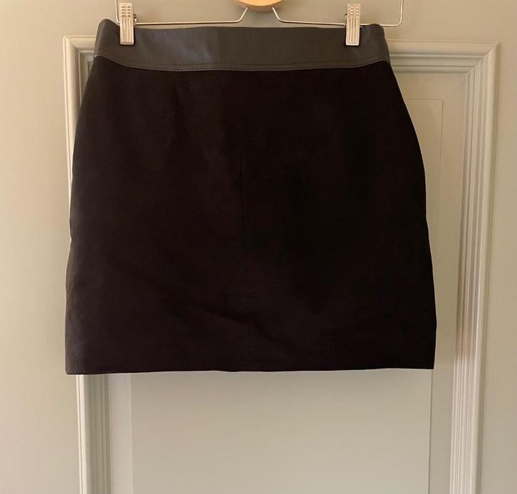 Stoere rok Yaya maat 36 leer met suède, Kleding | Dames, Rokken, Zo goed als nieuw, Maat 36 (S), Zwart, Boven de knie, Ophalen of Verzenden