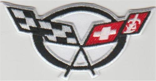 Chevrolet Corvette stoffen opstrijk patch embleem #14, Verzamelen, Automerken, Motoren en Formule 1, Nieuw, Auto's, Verzenden