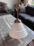Art Deco Schoollamp Hanglamp, Huis en Inrichting, Ophalen of Verzenden, Gebruikt, Glas, 50 tot 75 cm