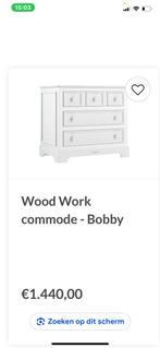 Woodwork Commode - Wit - 3 Laden, Huis en Inrichting, Kasten | Ladekasten, Kunststof, Gebruikt, 3 of 4 laden, Minder dan 100 cm