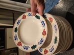 Soepborden boerenbont, Huis en Inrichting, Gebruikt, Ophalen of Verzenden, Bord(en), Aardewerk