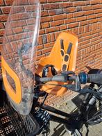 Bobike Voorzitje met Windscherm + achterzitje + Adapters, Ophalen, Voetsteuntjes, Voorzitje, Zo goed als nieuw