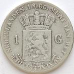 XntriQ-Coins - zilveren 1 Gulden 1860 Willem III, Postzegels en Munten, Munten | Nederland, 1 gulden, Koning Willem III, Zilver