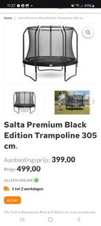 Salta Premium Black Edition Trampoline 305 cm, Kinderen en Baby's, Speelgoed | Buiten | Trampolines, Ophalen, Gebruikt