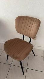 2x taupe eetkamerstoelen (velvet/velours stof), Ophalen, Twee, Overige kleuren, Zo goed als nieuw