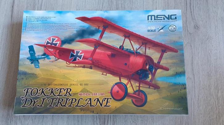 Meng 1/32 Fokker Dr.1 met Aviattic decalset, Hobby en Vrije tijd, Modelbouw | Vliegtuigen en Helikopters, Nieuw, Vliegtuig, Groter dan 1:72